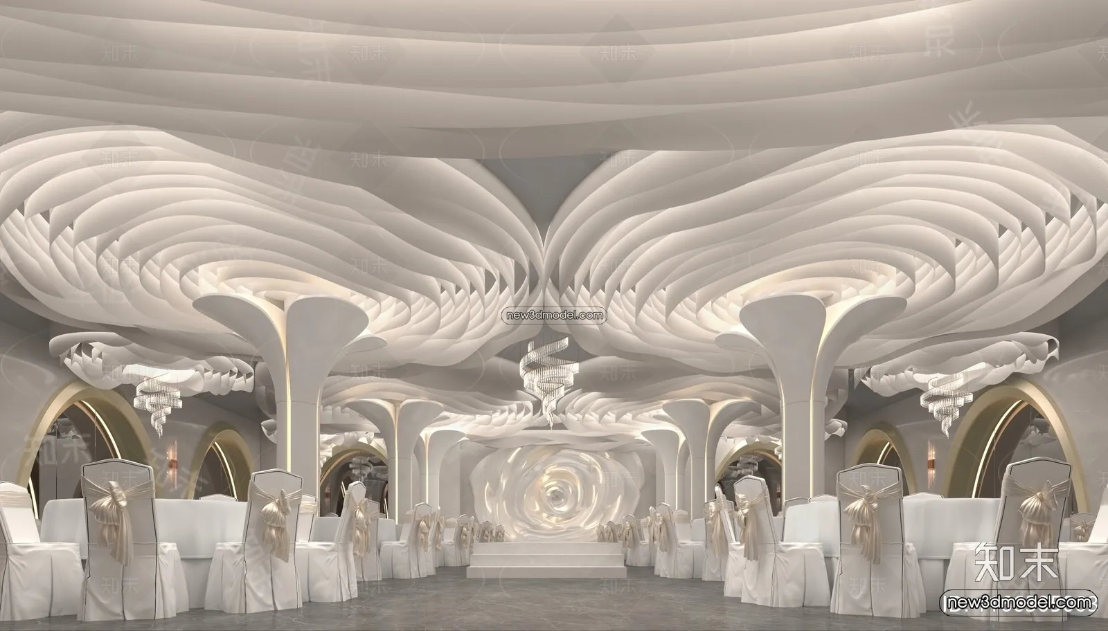 3D Model of Wedding Hall – 3D Scene – 052 – VRAY