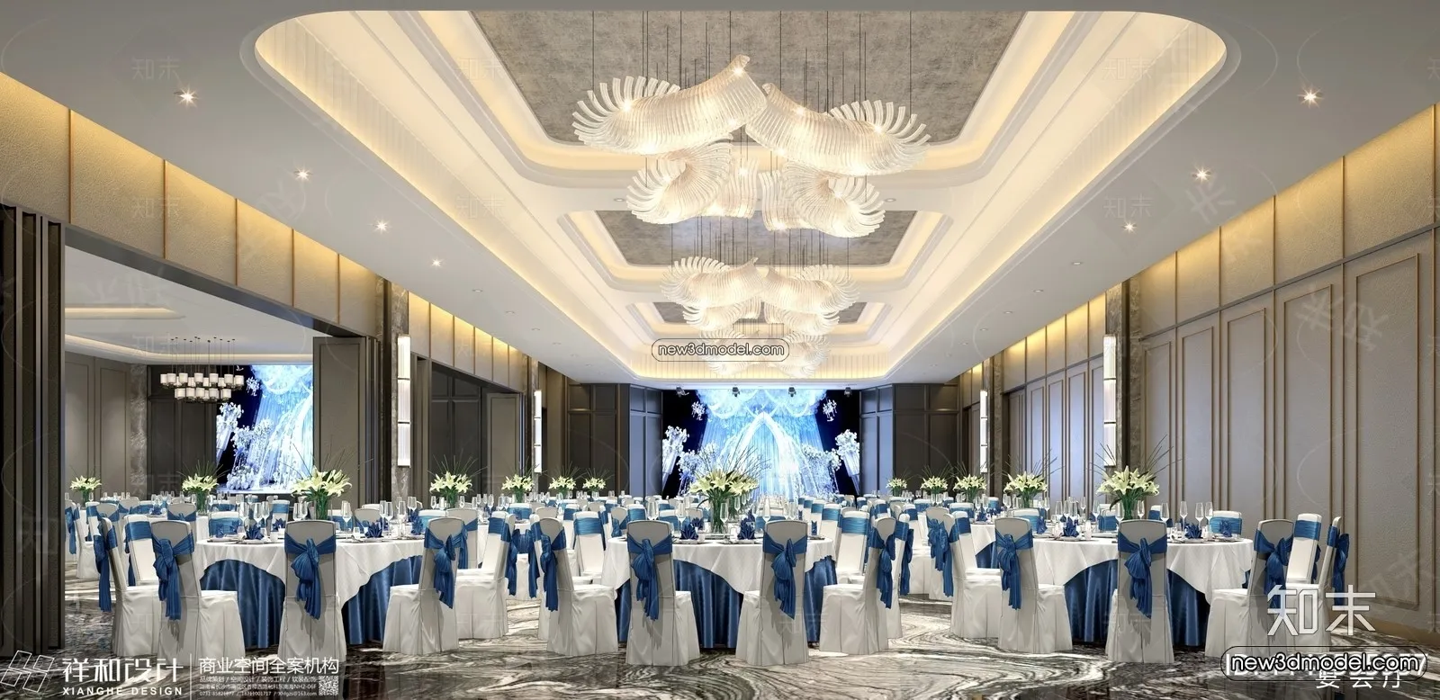 3D Model of Wedding Hall – 3D Scene – 069 – VRAY