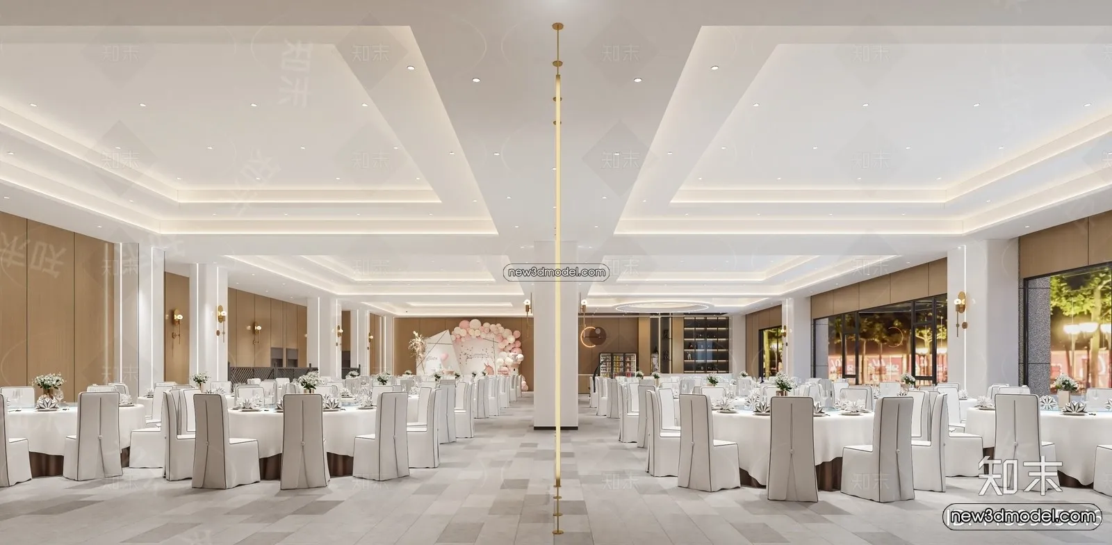 3D Model of Wedding Hall – 3D Scene – 071 – VRAY