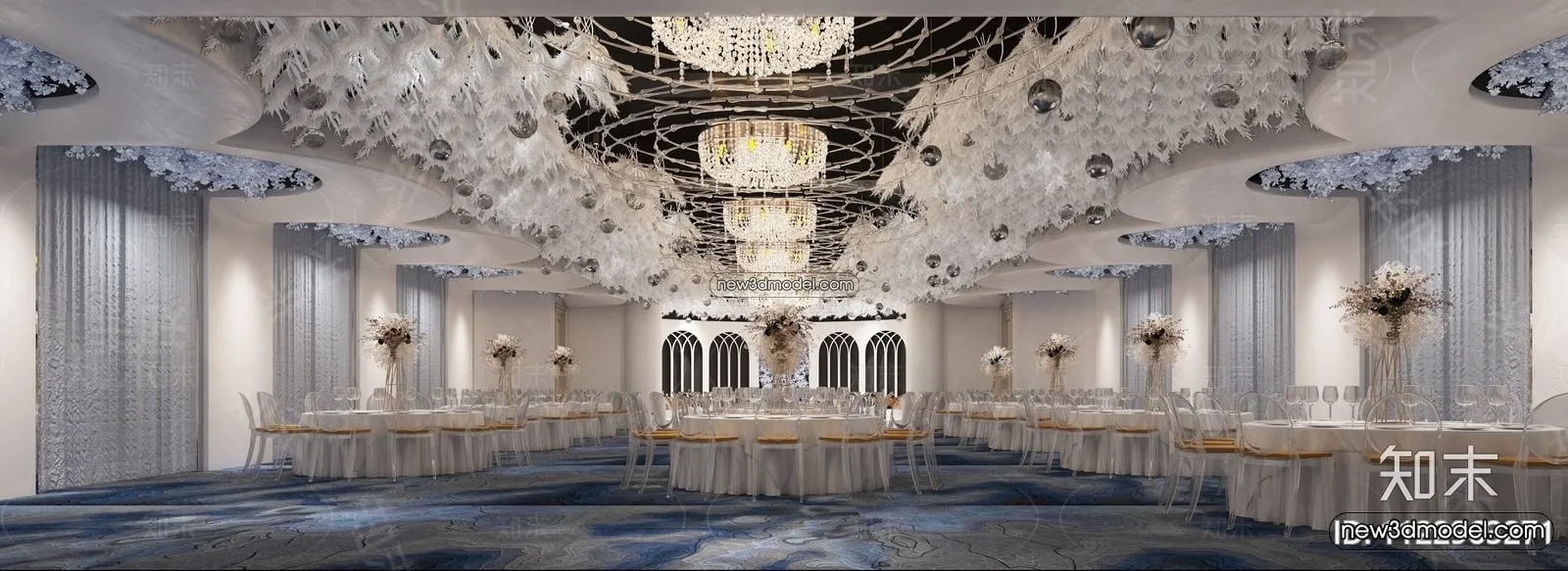 3D Model of Wedding Hall – 3D Scene – 072 – CORONA