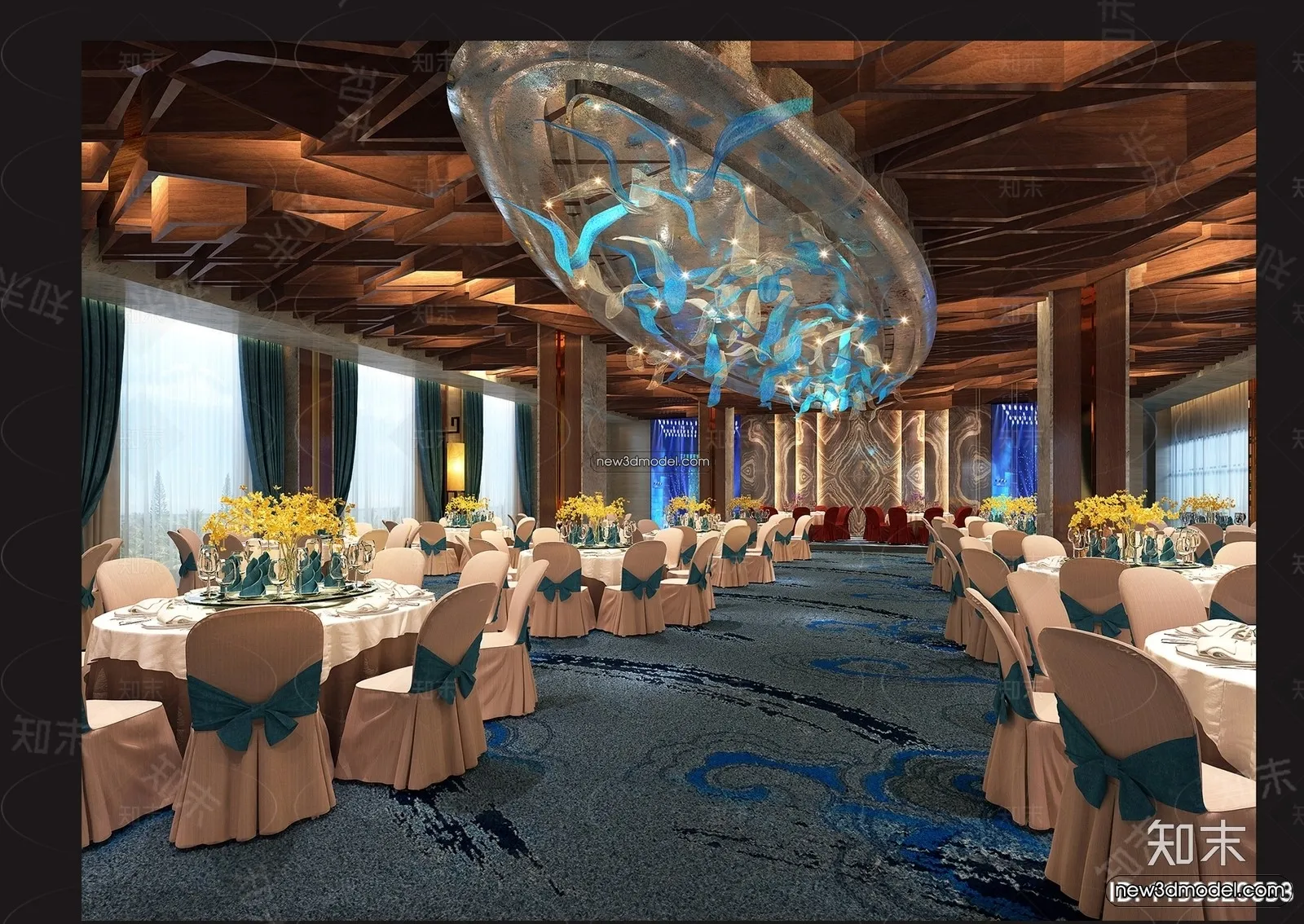 3D Model of Wedding Hall – 3D Scene – 088 – VRAY