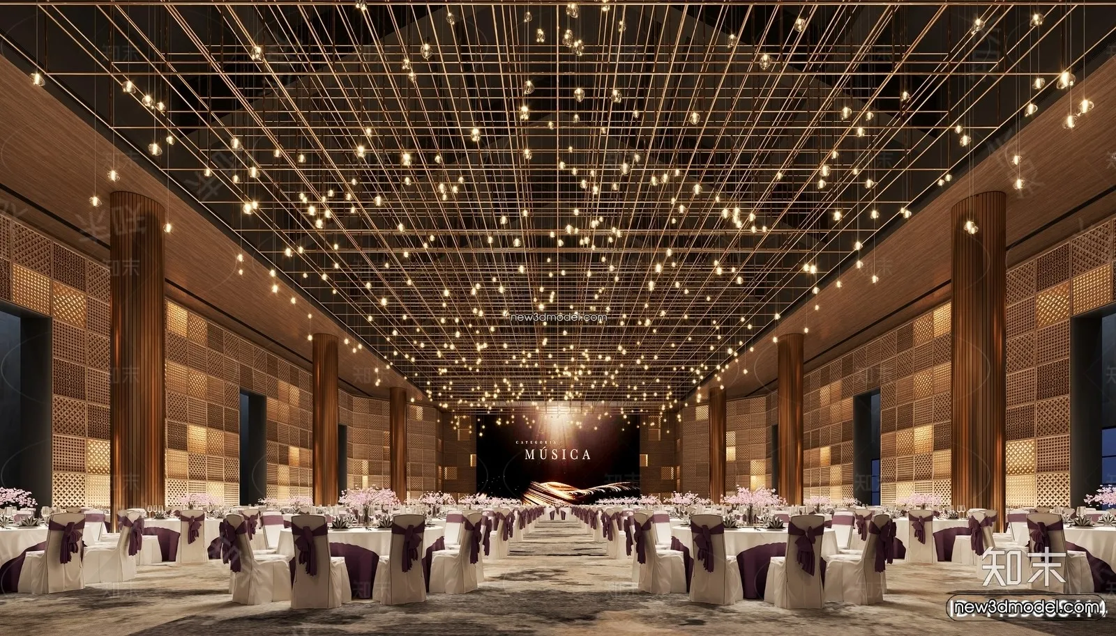 3D Model of Wedding Hall – 3D Scene – 139 – CORONA