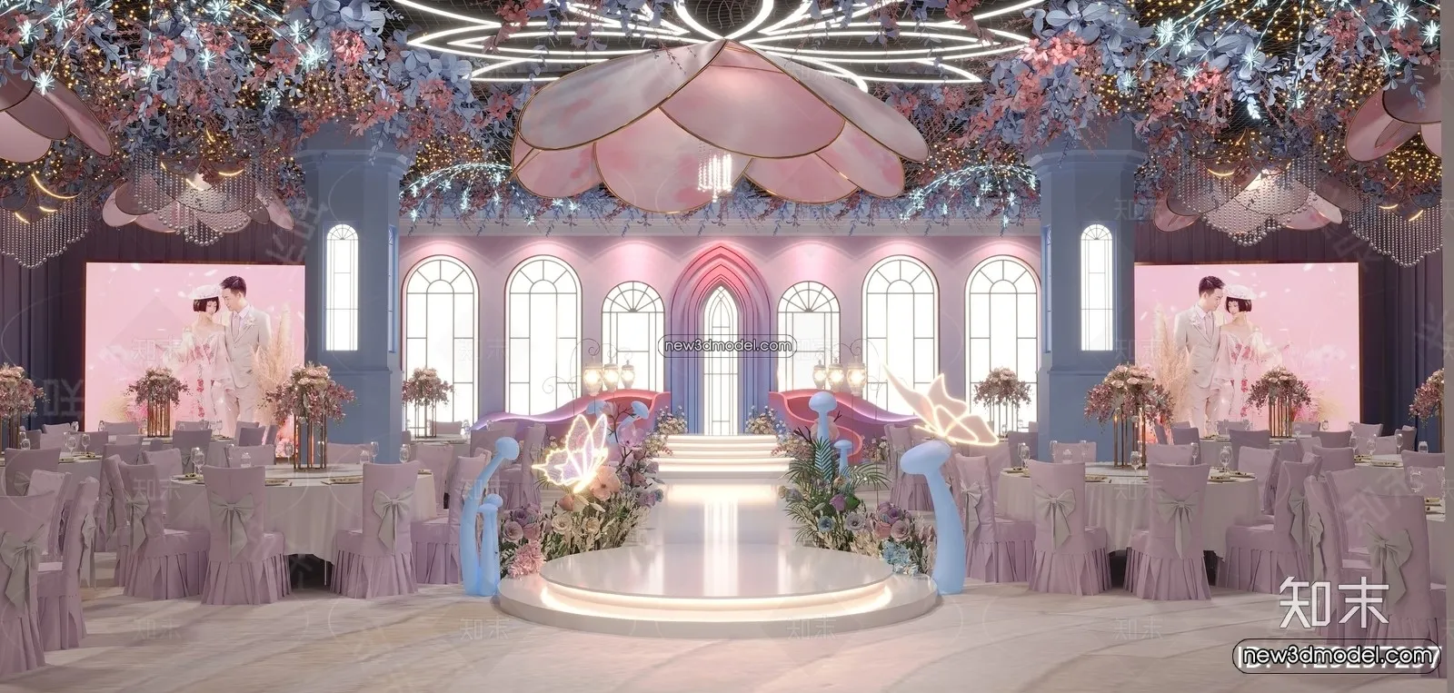 3D Model of Wedding Hall – 3D Scene – 176 – CORONA