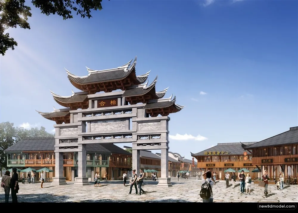 3D Models of Commercial Building – Exterior 3D Scenes – 164 – VRAY