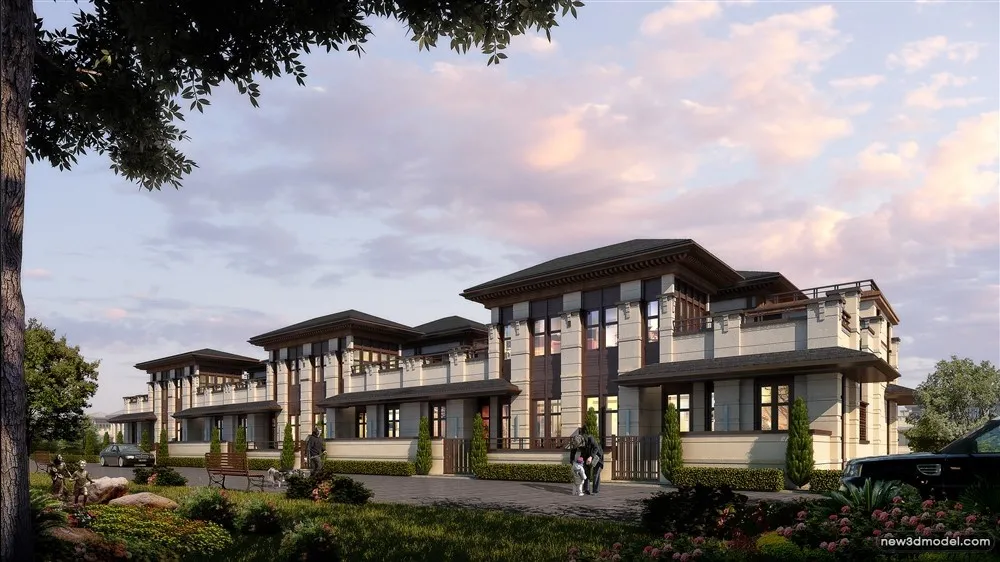 3D Models of Commercial Building – Exterior 3D Scenes – 284 – VRAY