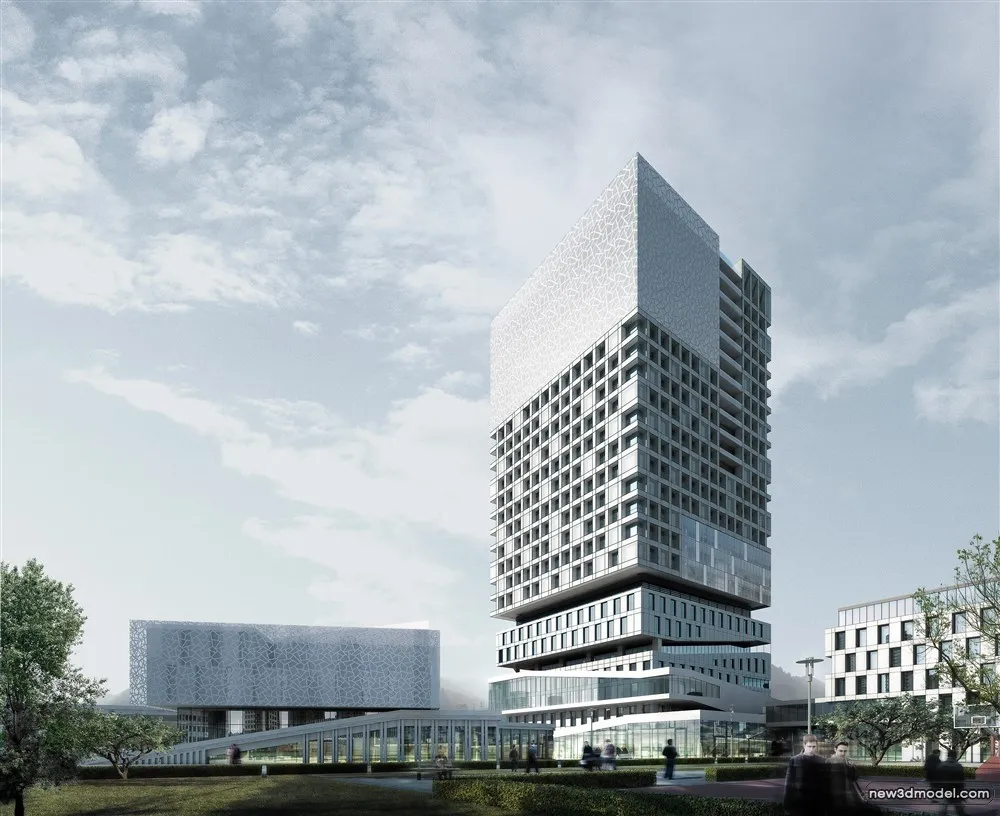 3D Models of Commercial Building – Exterior 3D Scenes – 292 – VRAY