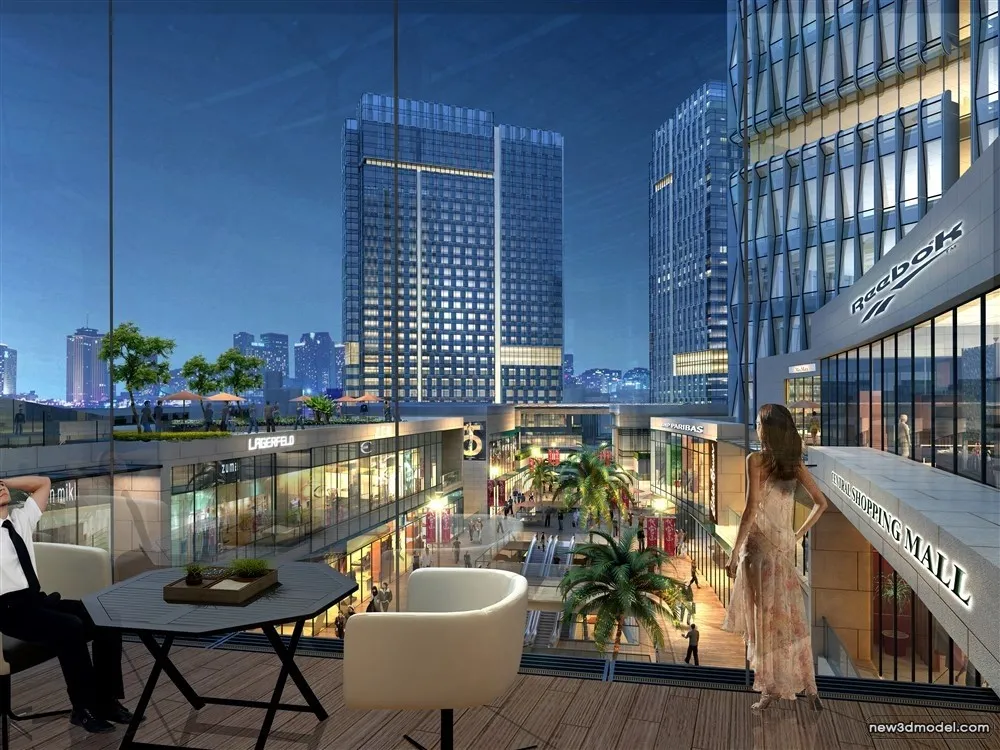 3D Models of Commercial Building – Exterior 3D Scenes – 293 – VRAY
