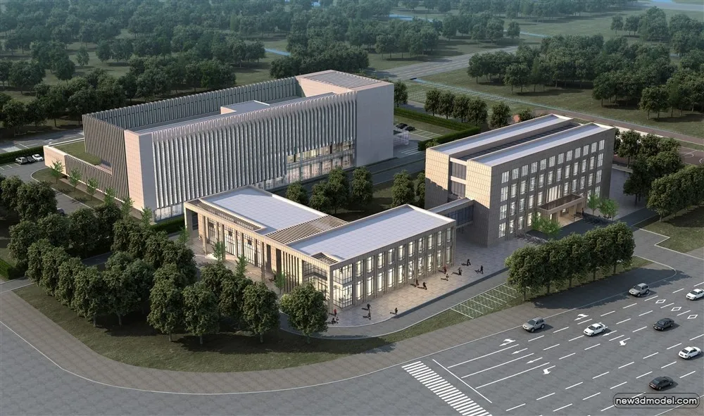 3D Models of Commercial Building – Exterior 3D Scenes – 298 – VRAY