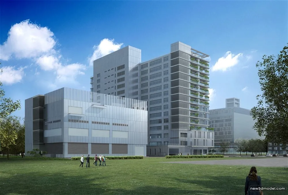 3D Models of Commercial Building – Exterior 3D Scenes – 302 – VRAY