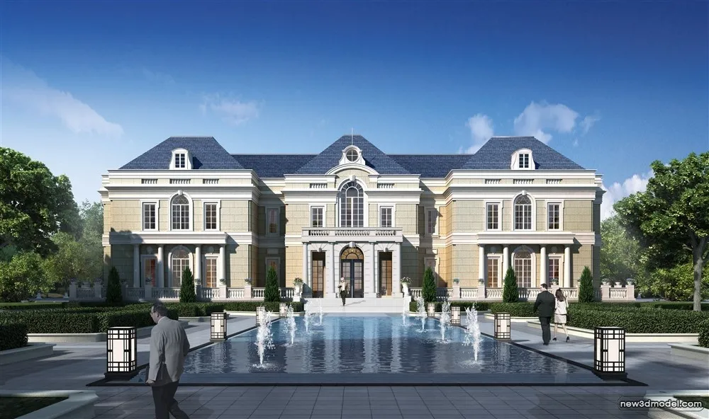3D Models of Commercial Building – Exterior 3D Scenes – 413 – VRAY