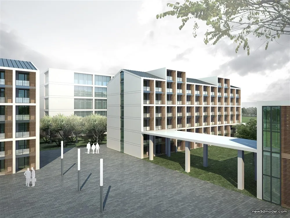 3D Models of Commercial Building – Exterior 3D Scenes – 416 – VRAY