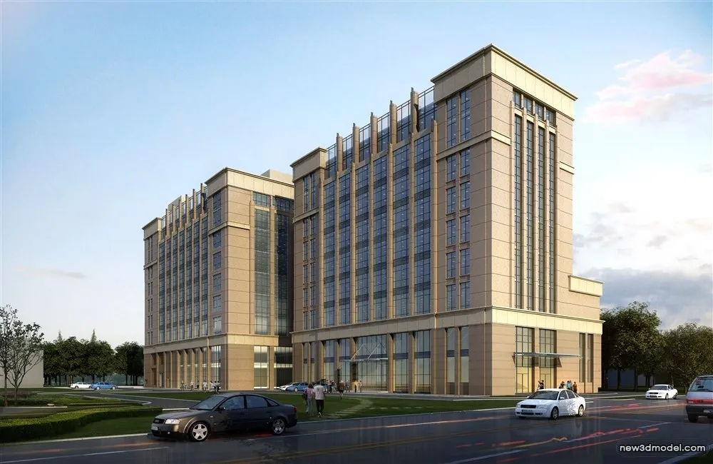 3D Models of Commercial Building – Exterior 3D Scenes – 418 – VRAY