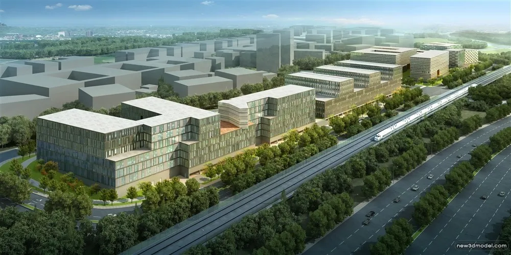 3D Models of Commercial Building – Exterior 3D Scenes – 422 – VRAY