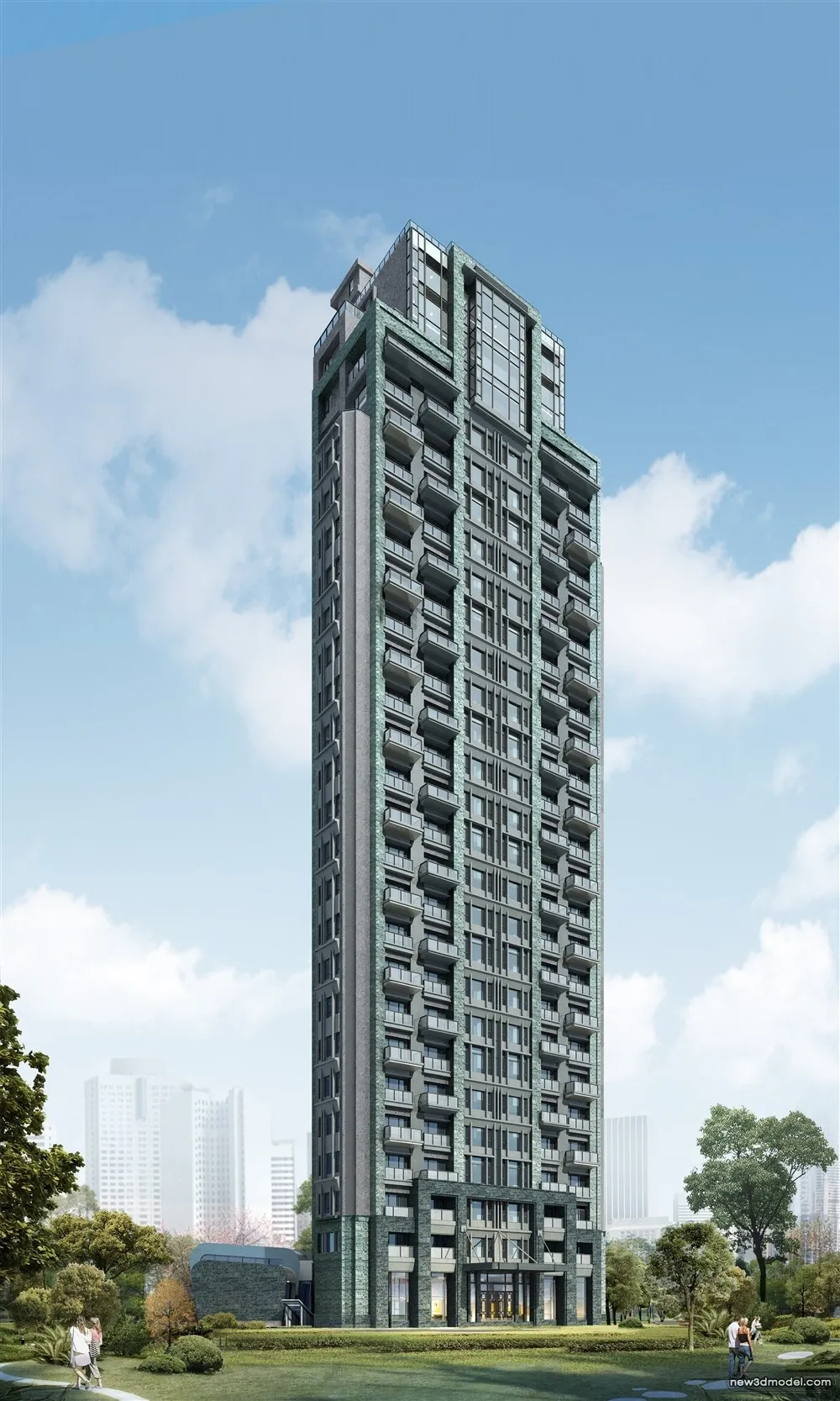 3D Models of Commercial Building – Exterior 3D Scenes – 426 – VRAY