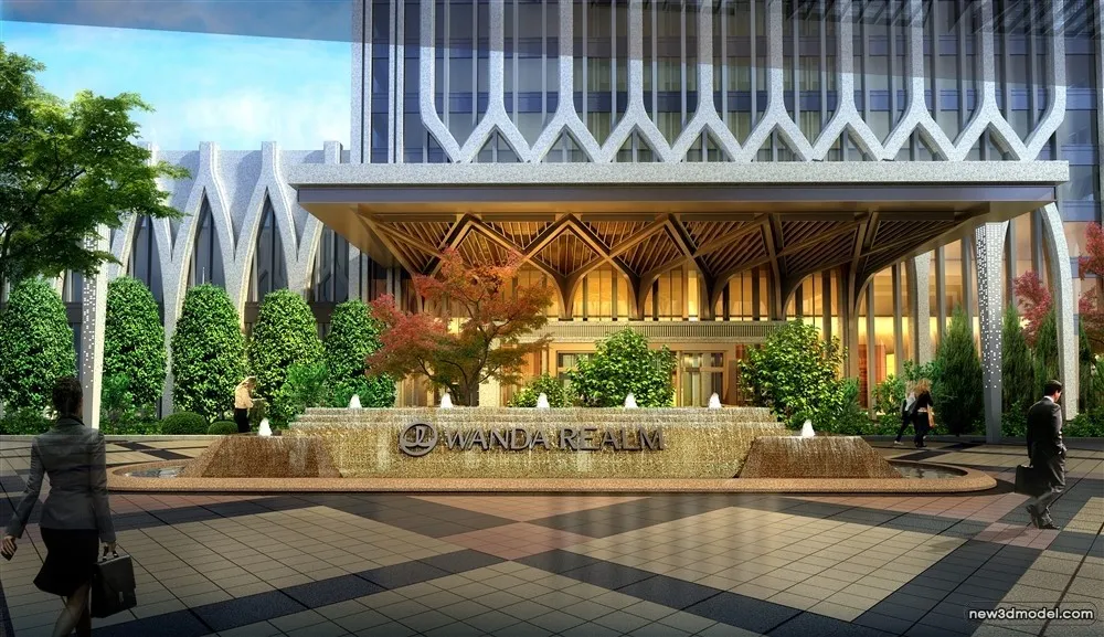 3D Models of Commercial Building – Exterior 3D Scenes – 440 – VRAY
