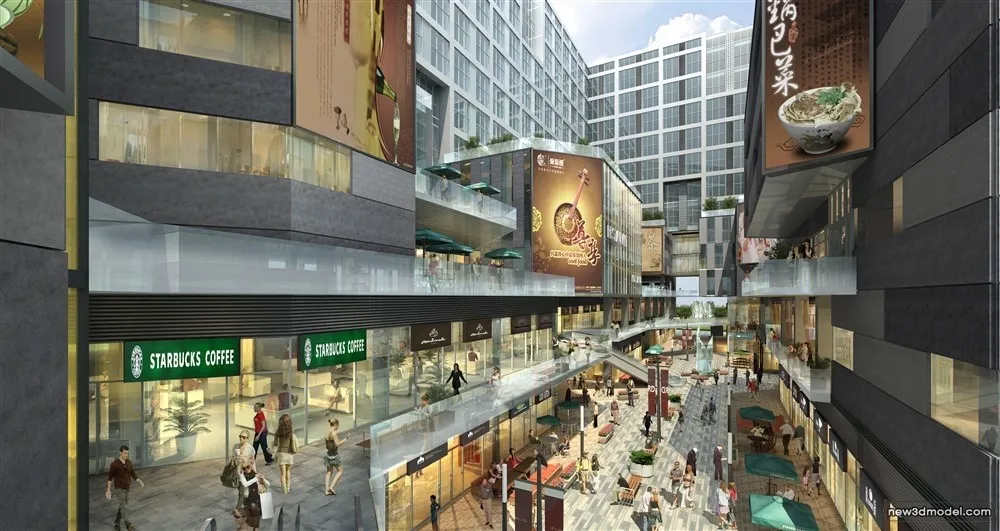 3D Models of Commercial Building – Exterior 3D Scenes – 446 – VRAY