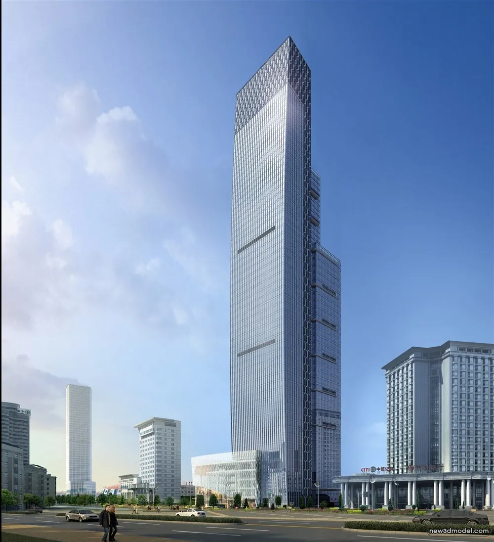 3D Models of Commercial Building – Exterior 3D Scenes – 568 – VRAY