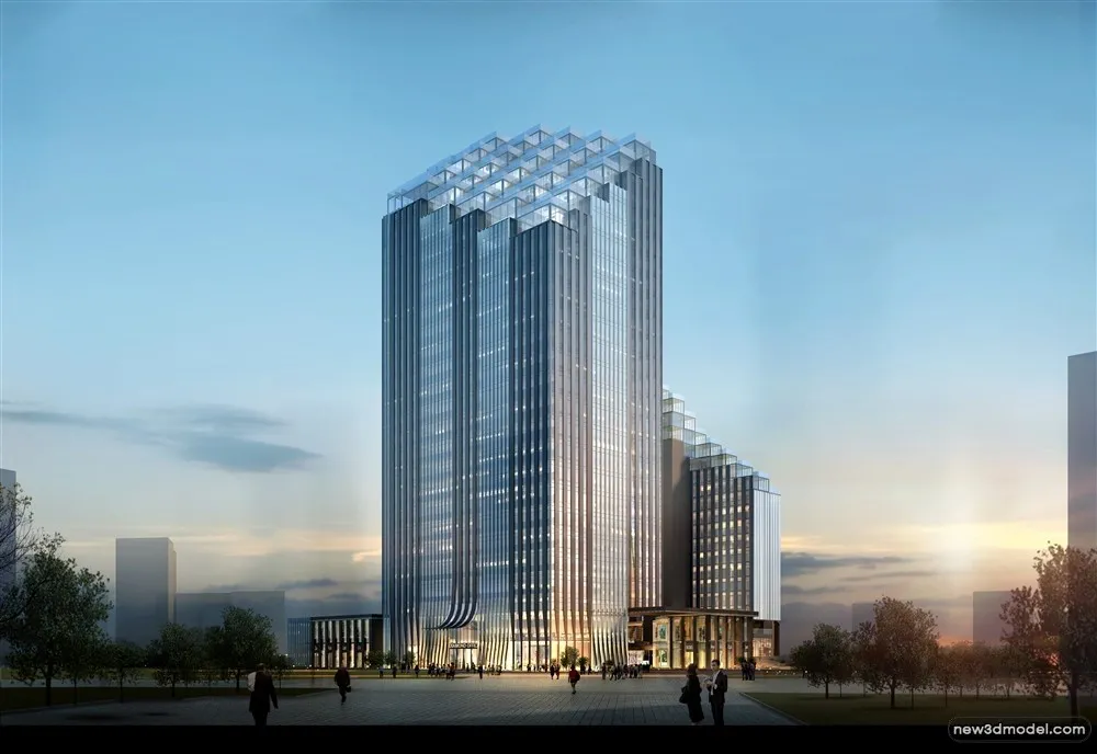 3D Models of Commercial Building – Exterior 3D Scenes – 653 – VRAY