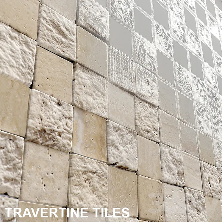 3D mosaic travertine 3DS Max