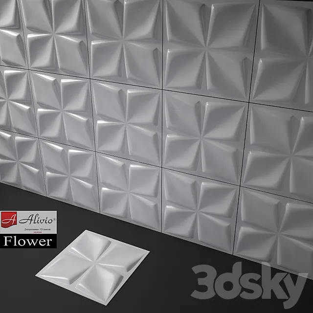 3D panel Alivio Flower 3ds Max