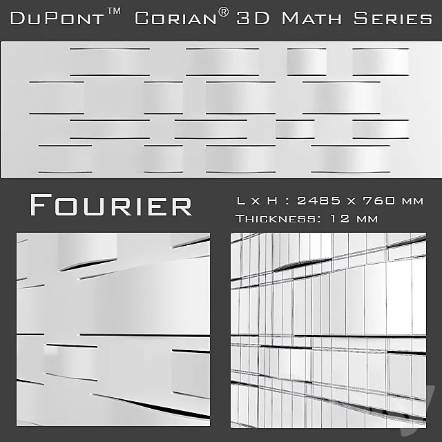 3D Panel Corian Fourier 3DSMax File