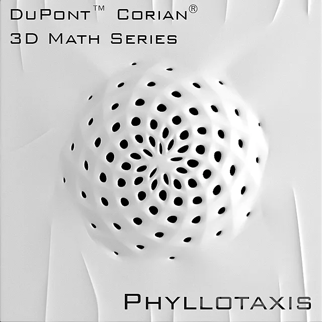 3D Panel Corian Phyllotaxis 3DS Max Model