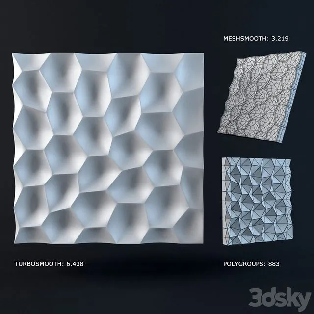 3d panel (for wall) 3dsMax Model