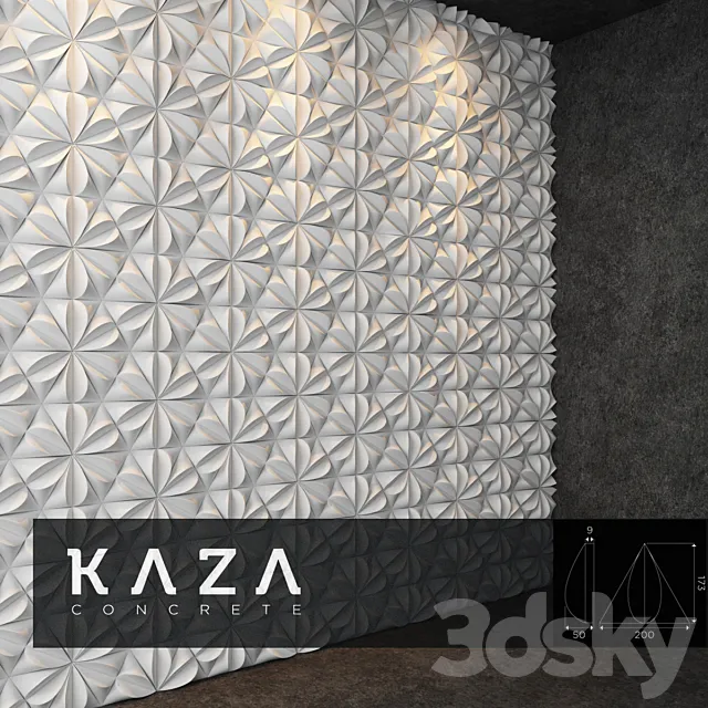 3d panel Kaza Concrete SEED 3DS Max Model