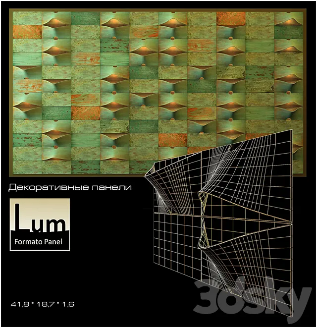 3d panel Lum 3DSMax File