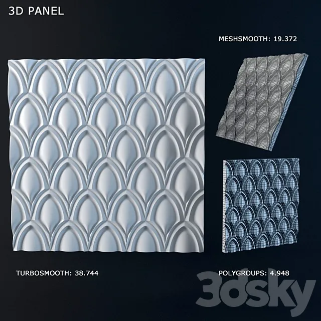 3d panel “Scales” 3DS Max Model