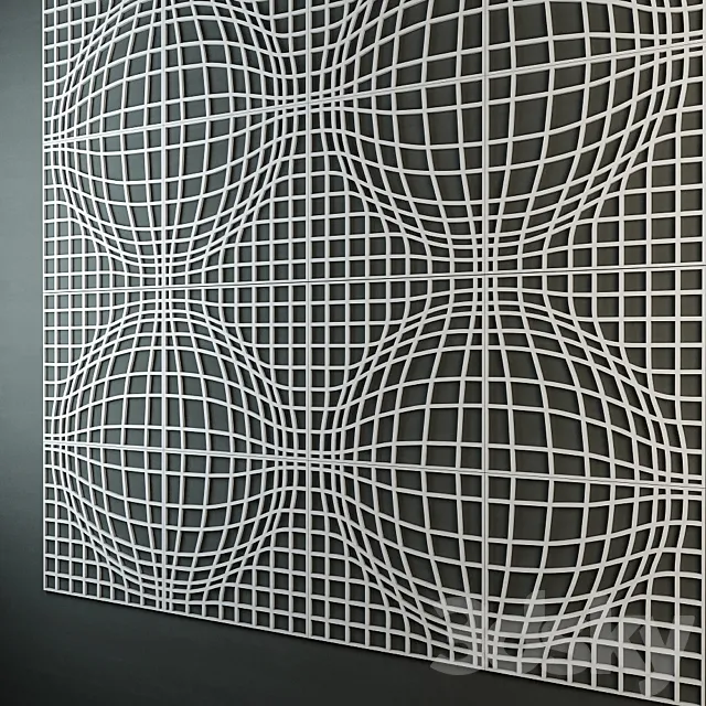 3d panel “Sphere” 3DS Max Model