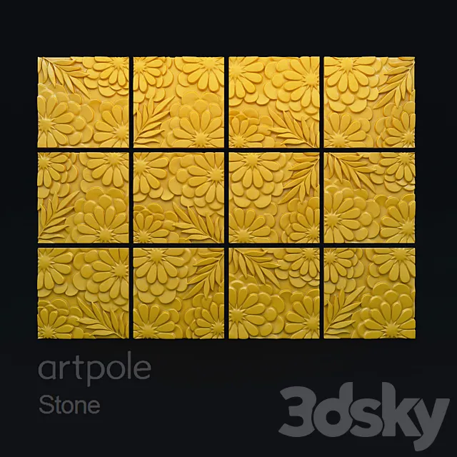 3d panel “Stone” 3ds Max