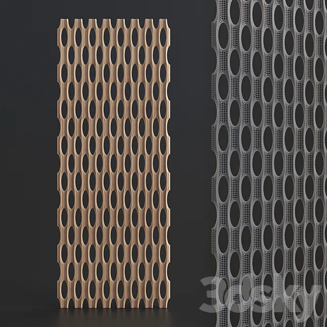 3d panel V-Form bubble2 (plywood) 3DS Max Model