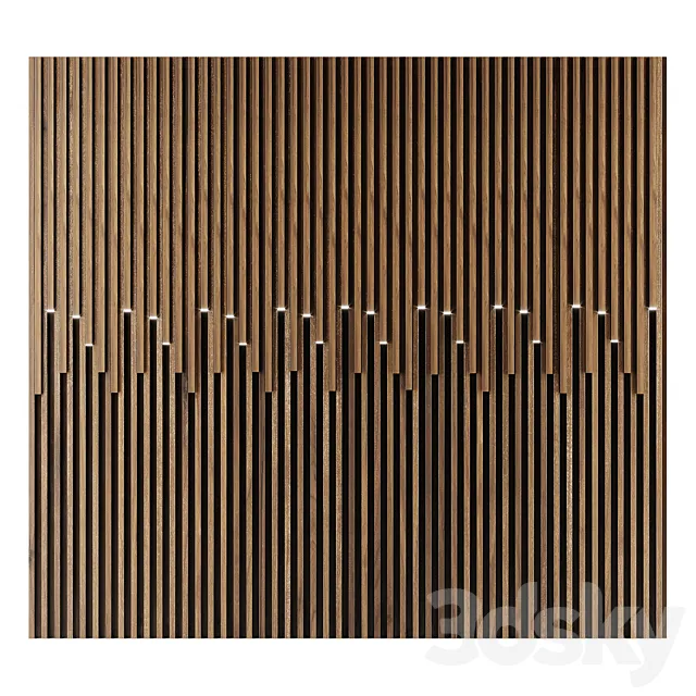 3d panel wall 3d panel wall slats 3ds Max