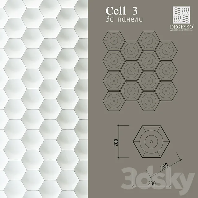 3D Panels Degesso (Cell_3) 3ds Max