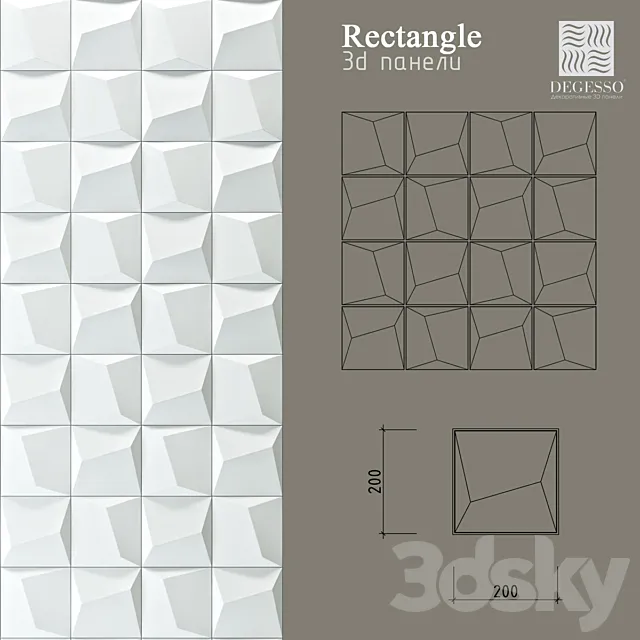 3D Panels Degesso (Rectangle) 3DS Max Model