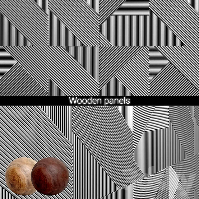 3D panels Emmemobili STRIPES BOISERIE 3DS Max Model