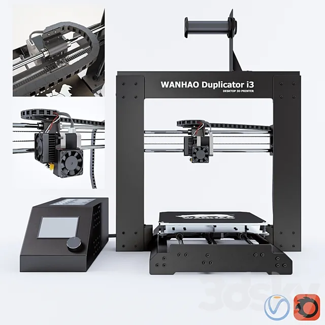 3D printer WANHAO DUBLICATOR I3 V 2.1 3DSMax File