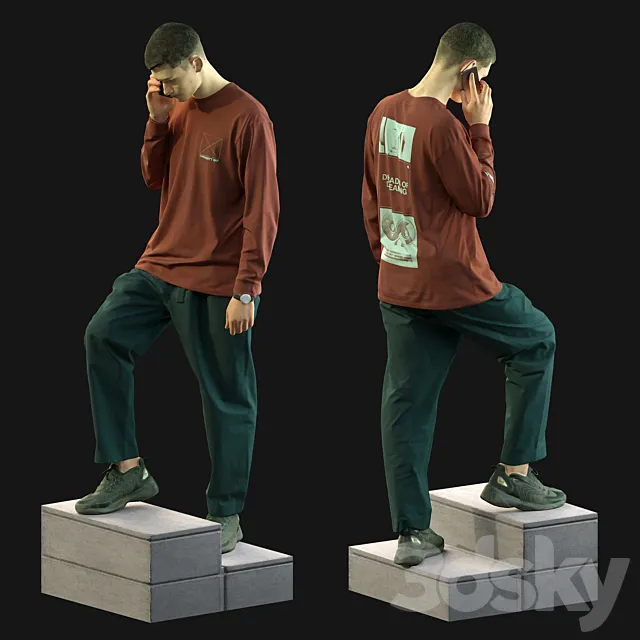 3d scan man 13 3DS Max Model