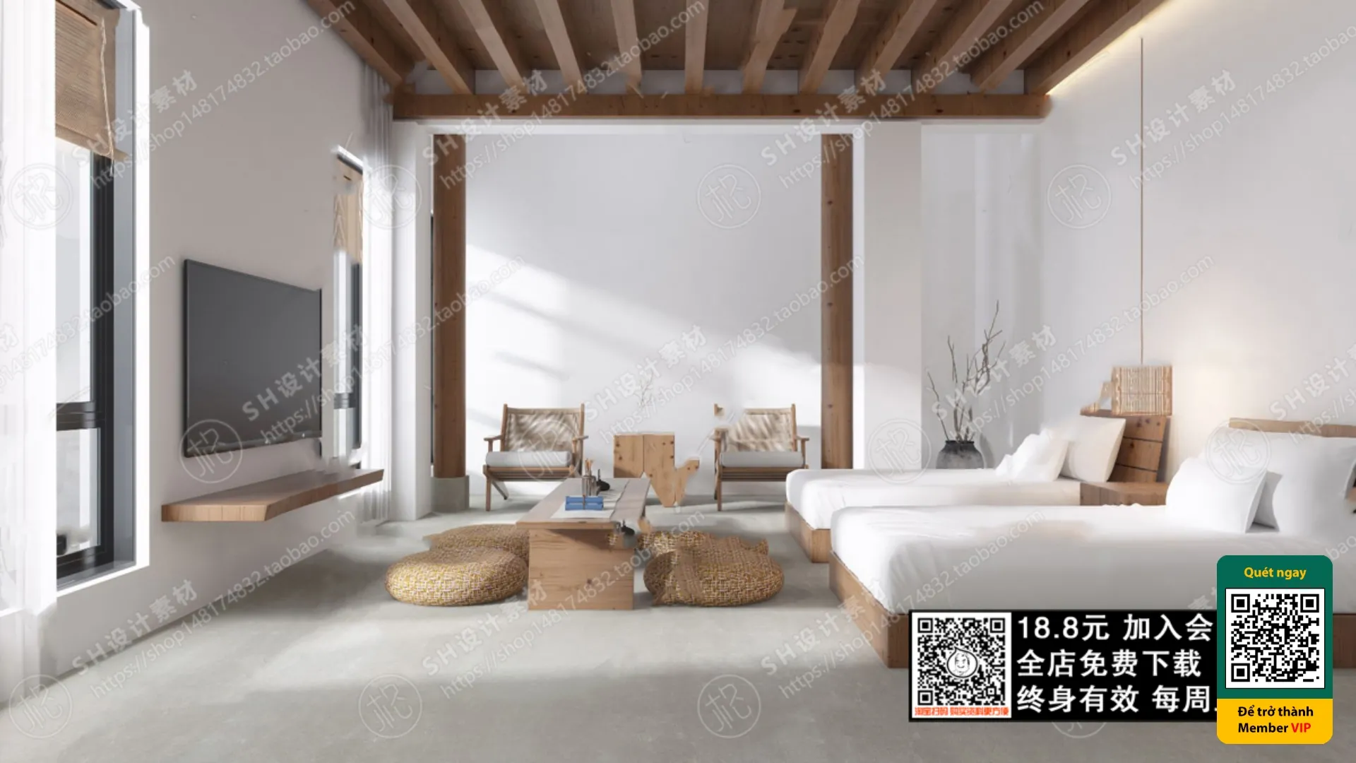 3D SCENES – WABI SABI STYLE – VRAY / CORONA – 3D MODEL – 5932