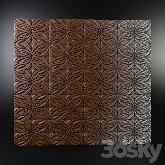 3D wall panals 3DS Max Model