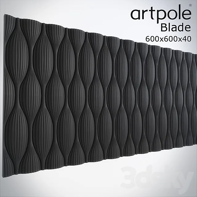 3D wall panel Blade 3ds Max