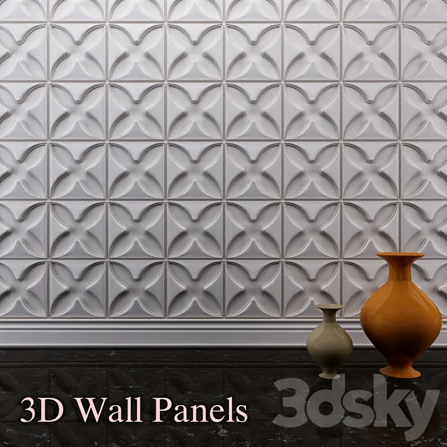 3d wall panels 3ds Max