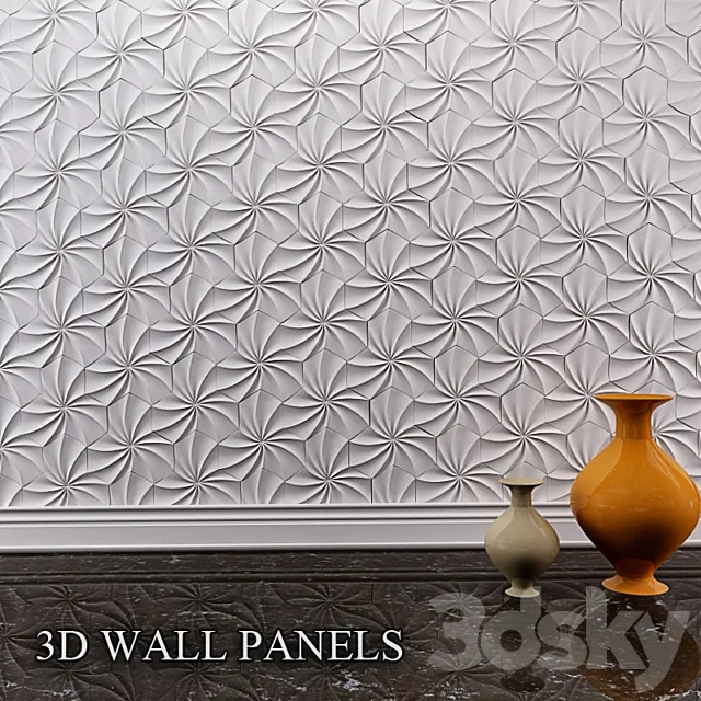 3d wall panels 3ds Max