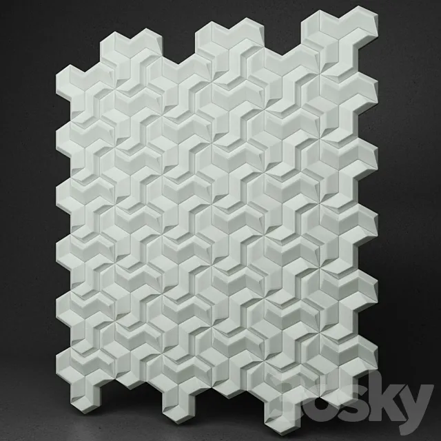 3d wall panels 3DS Max Model