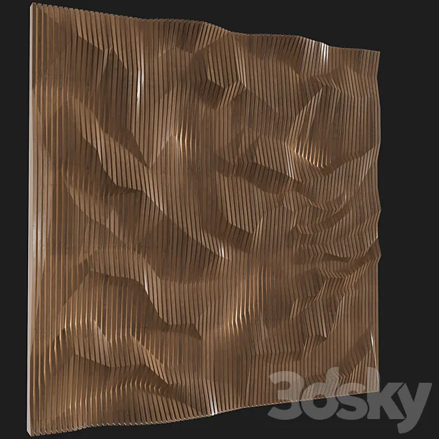 3d wood panel papper 3ds Max