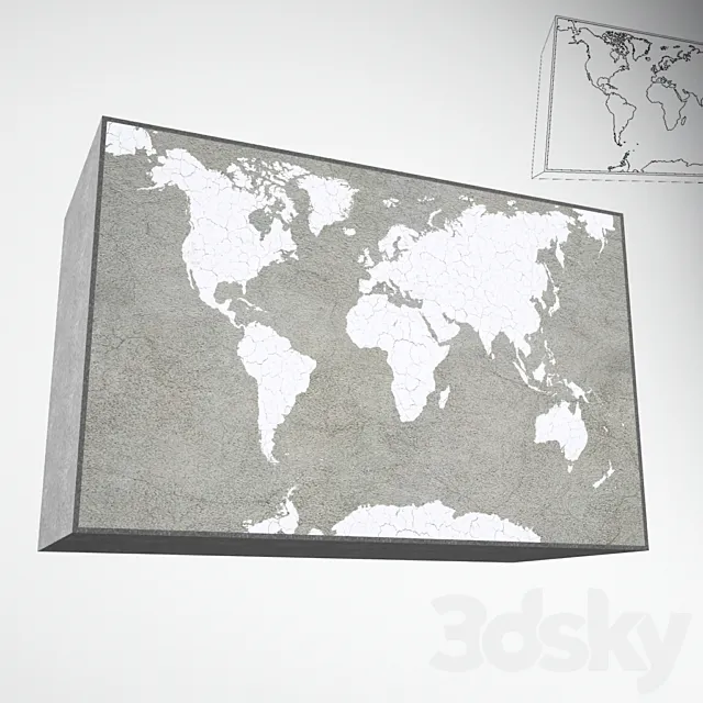 3d world map 3DS Max Model