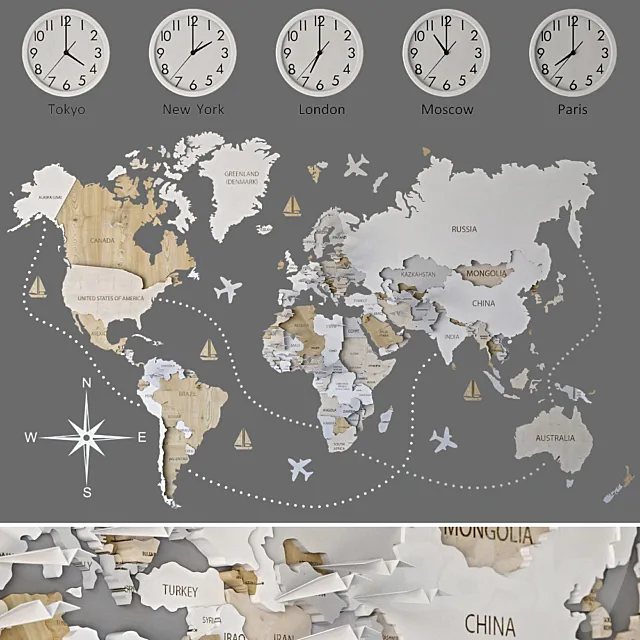 3d world map 3DSMax File