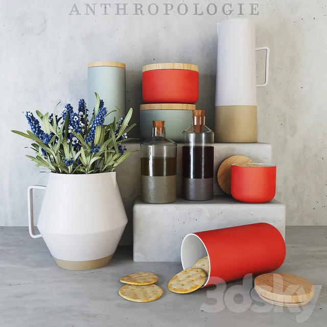 Decorative – Set – 3D Models – Anthropologie Kitchen Set