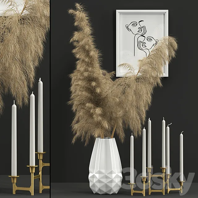 Decorative – Set – 3D Models – Decor with Katsura vase
